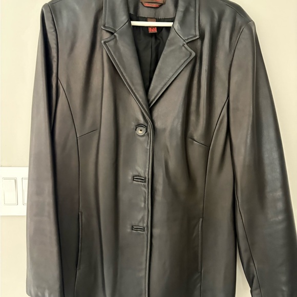 Danier Sleek Black Leather Jacket - Picture 1 of 4